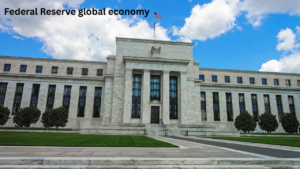 "US dollar bills with world currencies representing Federal Reserve global economy influence"