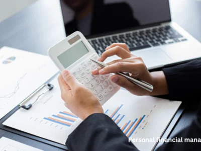 Illustration showing personal financial management concept with growth, savings, and financial planning symbols