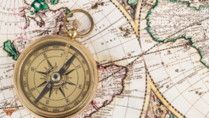 Atlas book with detailed maps of countries and continents