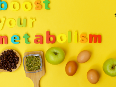Foods that boost metabolism including eggs, salmon, green tea, berries, broccoli, Greek yogurt, nuts, and healthy vegetables for weight loss