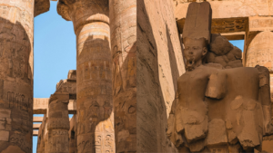 Egyptian Archaeology at the Valley of the Kings with royal tomb entrances