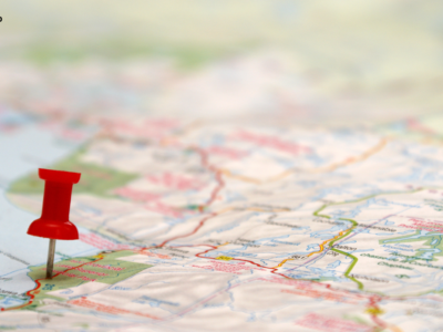 What is a map showing geographic locations and places