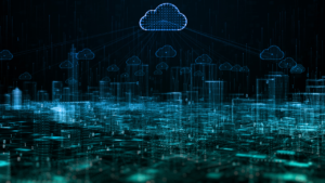 Cloud infrastructure secured with multi-layered cybersecurity technologies and encryption frameworks.