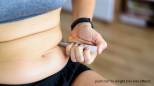 A patient reading about peptides for weight loss side effects before starting therapy.