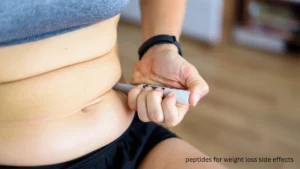 A patient reading about peptides for weight loss side effects before starting therapy.
