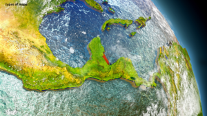 “Climate map showing temperature and rainfall patterns”