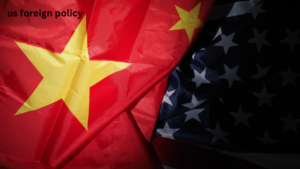 Diplomats in conference room analyzing key elements of us foreign policy