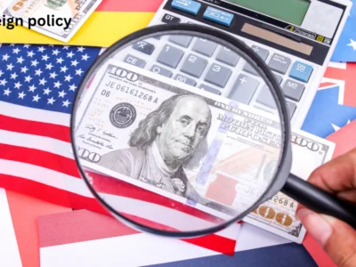Infographic explaining the main goals of us foreign policy and diplomacy