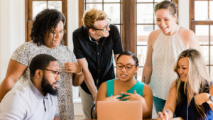 Entrepreneurs building a startup business