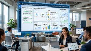 A digital dashboard demonstrating how google flow automates repetitive administrative tasks in a modern work environment.