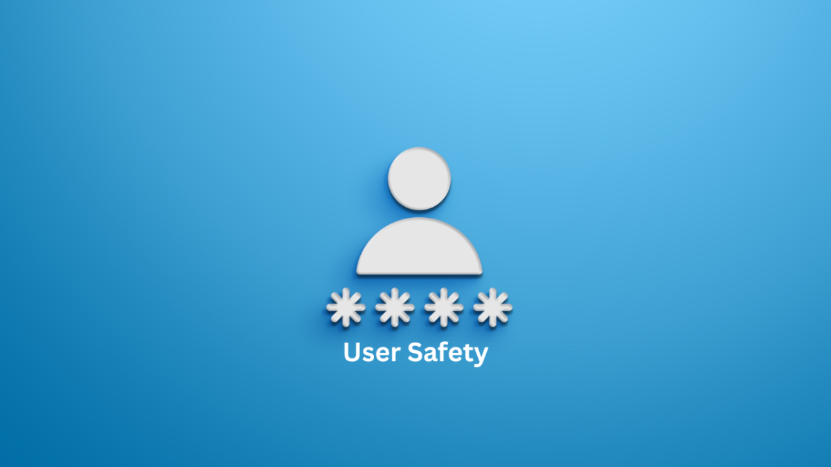 A clean infographic displaying core user safety features for mobile apps and websites.