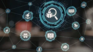 IT specialist implementing 2FA and encryption tools to improve user safety online.