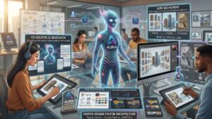 What Is an AI Design Agent for Creative Workflows showing Figma and Adobe AI-powered creative design workflows